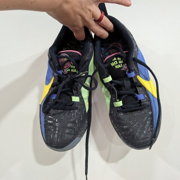 Nike Giannis Freak 5 Joker Sneakers Yellow Green Black Size 4.5 - Picture 5 of 8